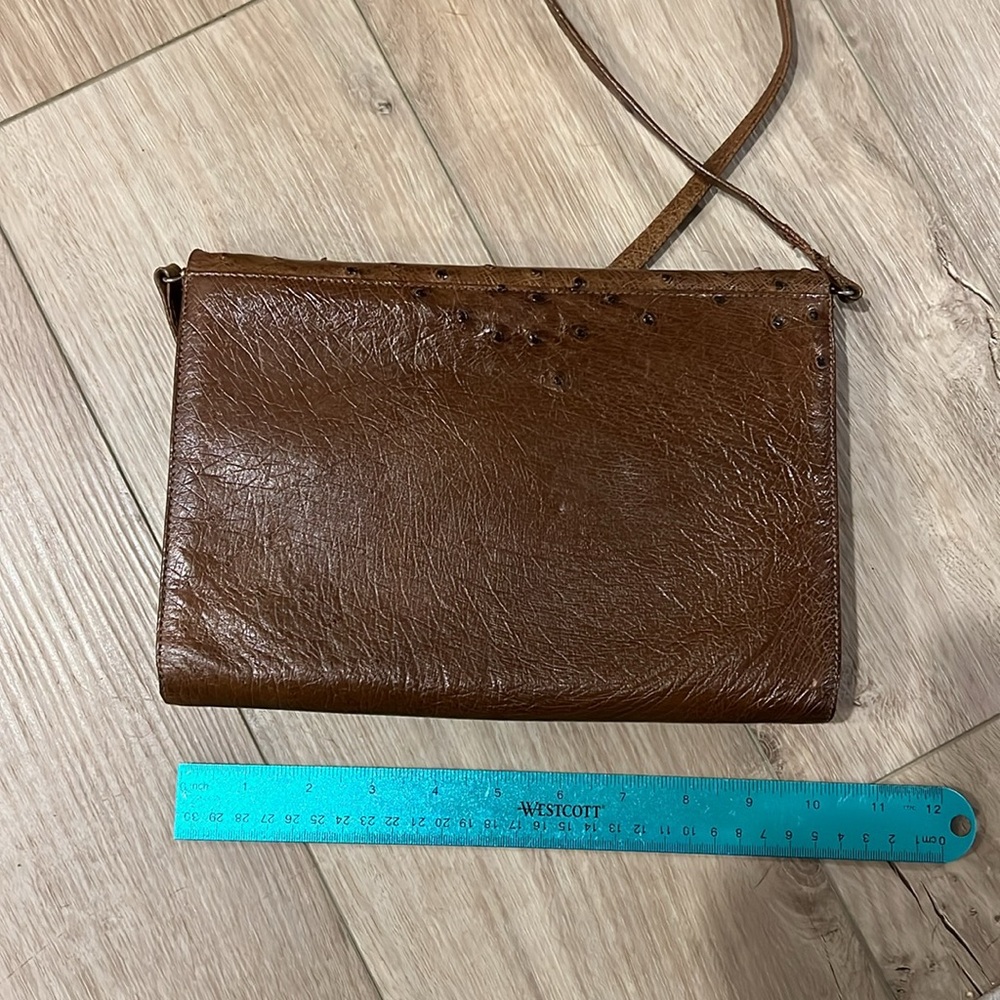 Mauri Vintage Brown Ostrich Leather Purse - Picture 3 of 8